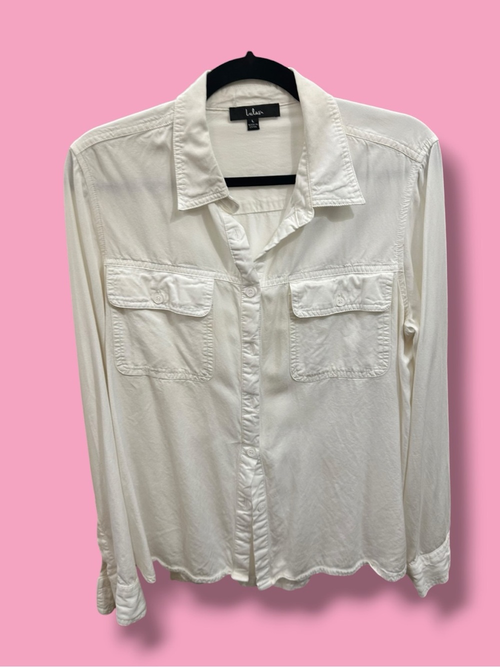 Lulu's Cream Long-Sleeve Button Down Shirt